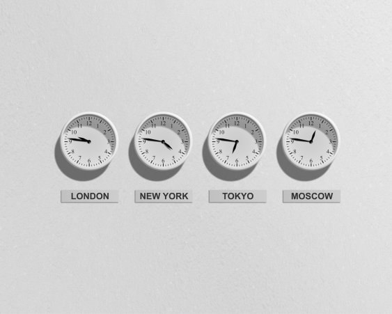 business world time zone clocks